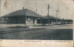 Railroad Station Ayer, MA Postcard Postcard Postcard