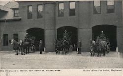 Malden's Finest Fire Station, Maplewood Postcard