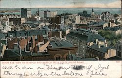 Birds Eye View of Boston and Harbor from State House Dome Postcard