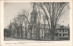 Methodist Curch and Parsonage Postcard