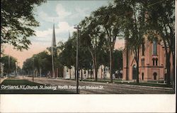 Church St. looking North from POrt Watson St. Postcard