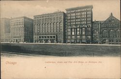 Auditorium Annex and Fine Arts Bldgs. on Michigan Ave Postcard