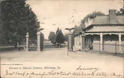 Entrance to National Cemetery Gettysburg, PA Postcard Postcard Postcard