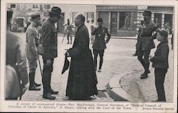 A Corner of Reconquered Alsace--Rev. MacFarland talking with the Cure of the Town Postcard