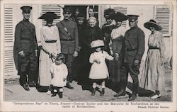 General Taylor and the Marquise de Rochambeau at the Castle of Rochambeau France Postcard Postcard Postcard