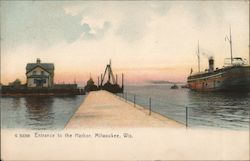 Entrance to the Harbor Milwaukee, WI Postcard Postcard Postcard