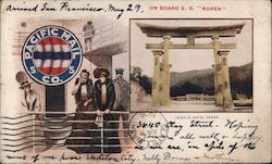 On Board S. S. Korea Japan Postcard Postcard Postcard