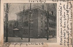 Pulaski High School Building Postcard