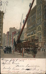 Hook and Ladder in Action Postcard