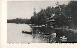 Boat House Crystal Lake Postcard