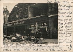 Unique Theatre after the Earthquake, April 18, 1906 Postcard