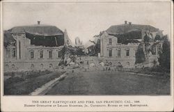 Harmon Gymnasium at Leland Stanford Jr. University, Ruined by Earthquake San Francisco, CA Postcard Postcard Postcard