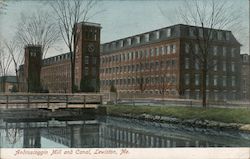 Androscoggin Mill and Canal Lewiston, ME Postcard Postcard Postcard