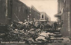 Destroyed Wholesale Houses San Francisco, CA 1906 San Francisco Earthquake Postcard Postcard Postcard