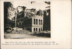 High School after the Earthquake April 18, 1906 Postcard