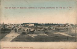 View of Ruins of Business Section of Hyannis, Destroyed By Fire Dec. 3, 1904 Postcard