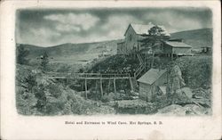 Hotel and Entrance to Wind Cave Postcard