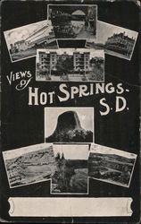 Views of Hot Springs S.D. South Dakota Postcard Postcard Postcard