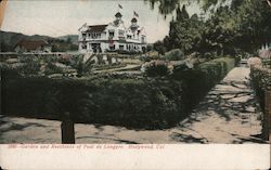 Garden and Residence of Paul de Longpre Postcard