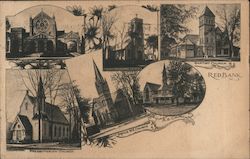 Red Bank Churches Postcard