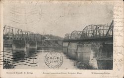 Boston & Maine, Railroad Bridge Across Connecticut River Holyoke, MA Postcard Postcard Postcard