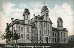 Syracuse University Hall of Languages Postcard
