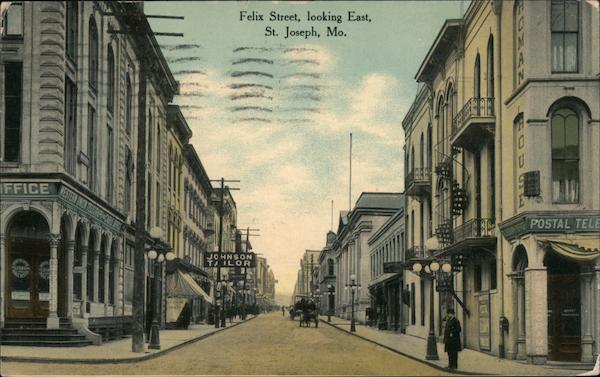 Felix Street Looking East St. Joseph Missouri