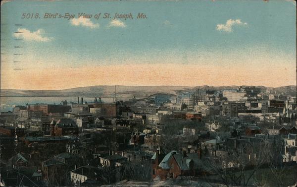 Bird's Eye View of St. Joseph, Mo. Missouri
