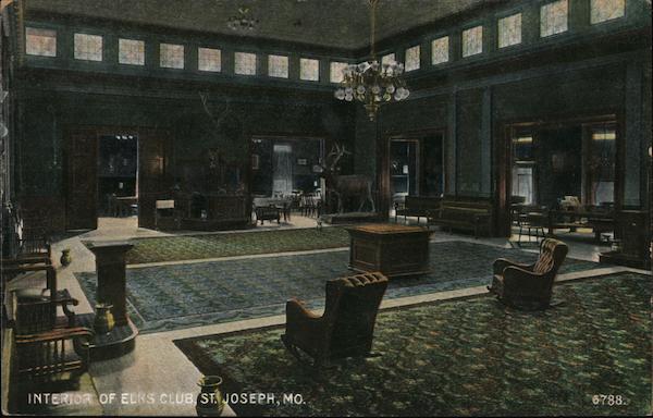 Interior of Elk's Club St. Joseph Missouri