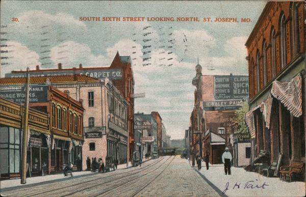 South Sixth Street Looking North St. Joseph Missouri
