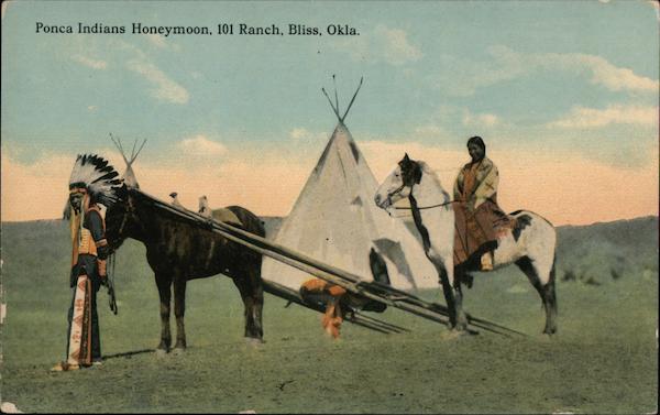 Ponca Indians Honeymoon, 101 Ranch Ponca City Oklahoma