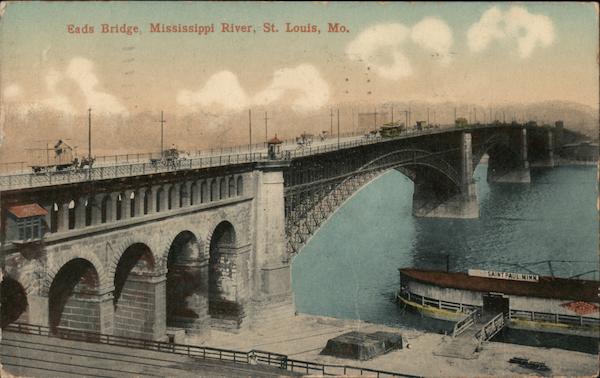 Eads Bridge, Mississippi River St. Louis Missouri