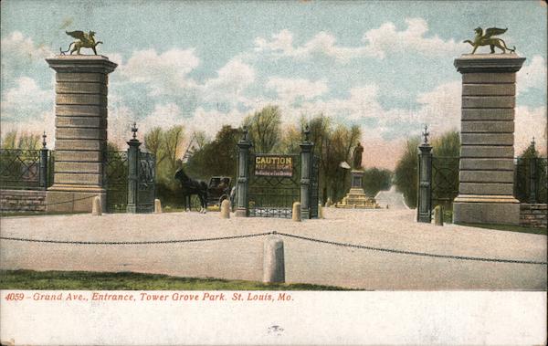 Grand Ave. Entrance, Tower Grove Park St. Louis Missouri