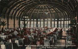 Main Dining Room, Hotel Del Coronado San Diego, CA Postcard Postcard Postcard