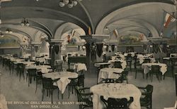 The Bivouac Grill Room, U.S. Grant Hotel Postcard