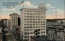 5th Street, Looking North San Diego, CA Postcard Postcard Postcard