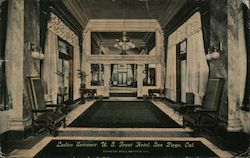 Ladies Entrance, U.S. Grant Hotel Postcard