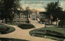 North St. Joseph Library Building, Washington Park Missouri Postcard Postcard Postcard