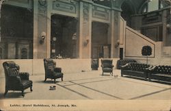Lobby, Hotel Robidoux Postcard