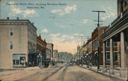 The Great White Way, Showing Windsor Hotel Postcard