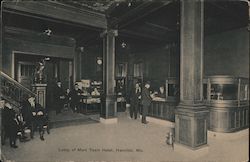 Lobby of Mark Twain Hotel Hannibal, MO Postcard Postcard Postcard