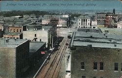 Birdseye View Looking West from woodruff Building Postcard
