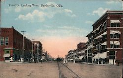 Third St. Looking West Bartlesville, OK Postcard Postcard Postcard