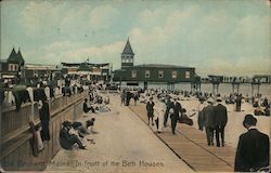 Old Orchard, Maine. In Front of the Bath Houses Old Orchard Beach, ME Postcard Postcard Postcard