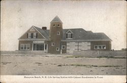 Hampton Beach Life Saving Station with Cement Breakwater in Front New Hampshire Postcard Postcard Postcard