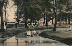 Wading Pond Riverside Park Postcard