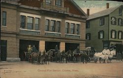 Central Fire Station Clinton, MA Postcard Postcard Postcard