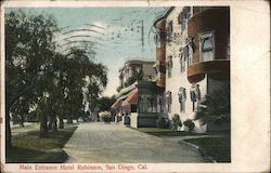 Main Entrance Hotel Robinson San Diego, CA Postcard Postcard Postcard