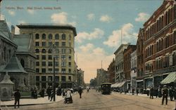 High Street Looking South Holyoke, MA Postcard Postcard Postcard