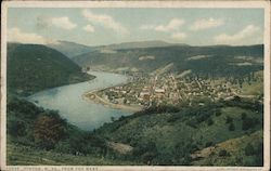 View of Town From the West Hinton, WV Postcard Postcard Postcard